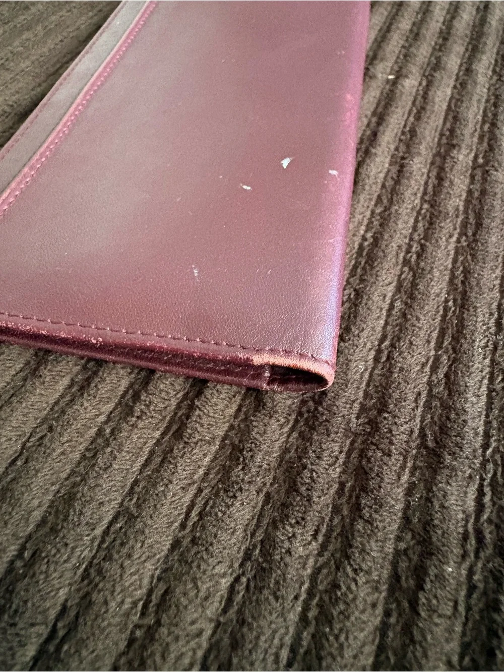 Vintage Christian Dior Burgundy Long Unisex Wallet Case